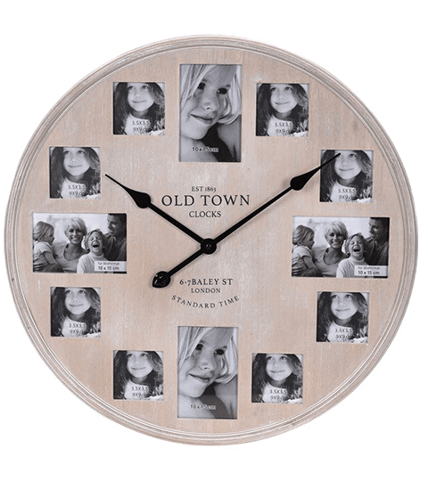 Drewniany zegar ścienny